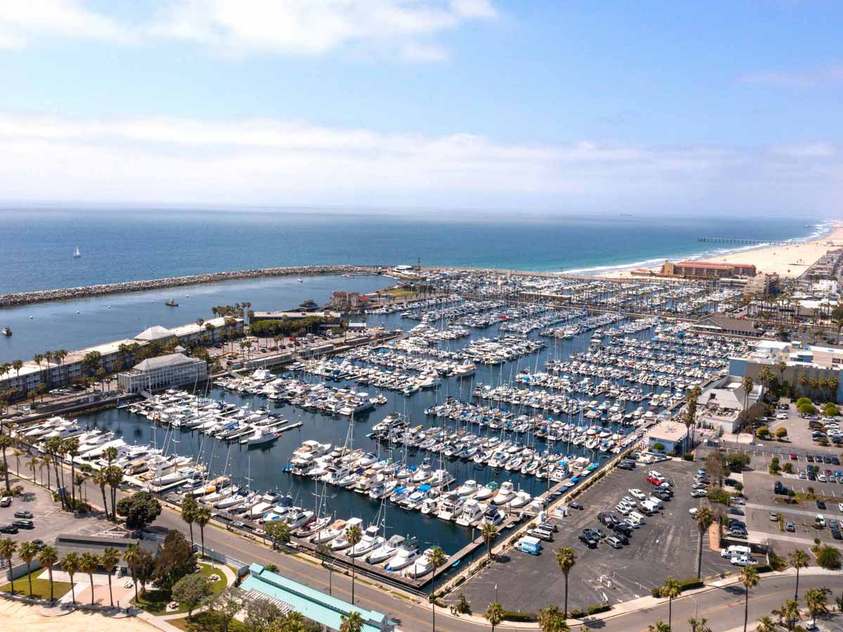 Portofino Marina boat slips at King Harbor, Redondo Beach